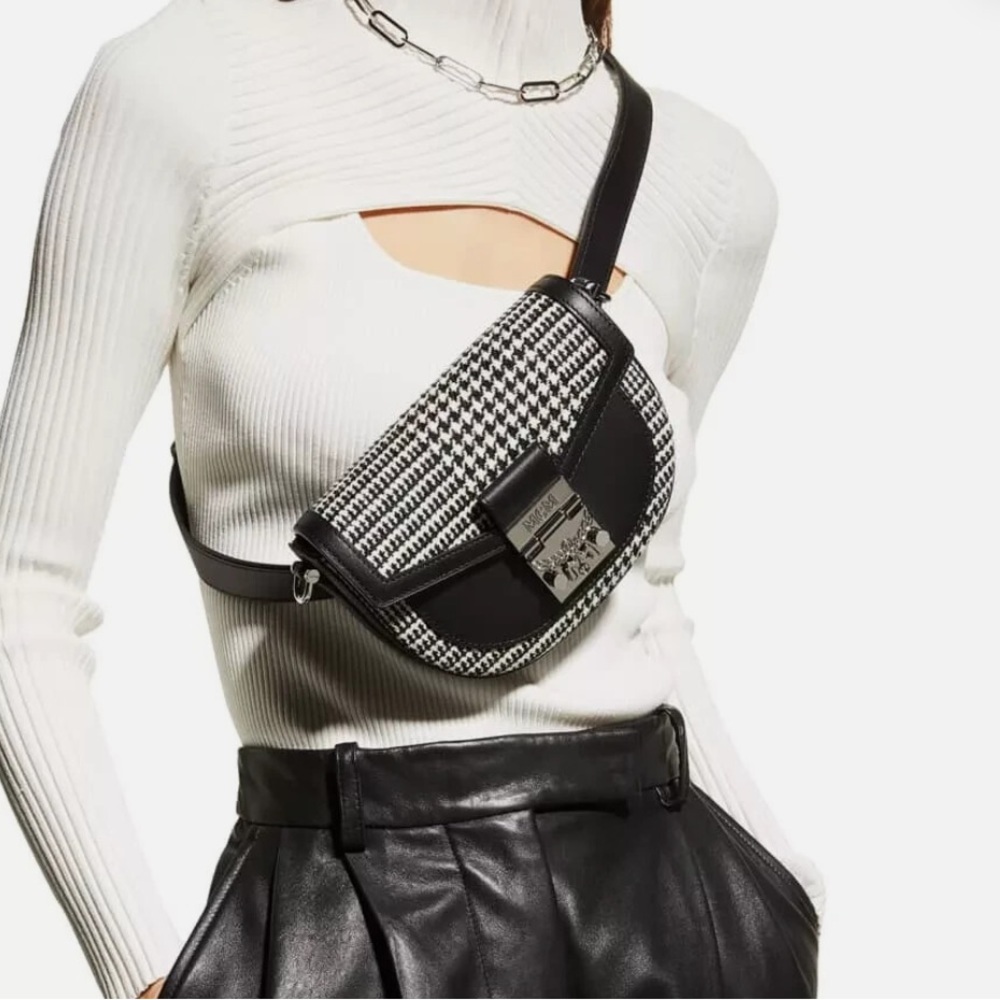 MCM houndstooth crossbody/ belt bag - Picture 6 of 6